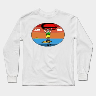 old fart on wingfoil Long Sleeve T-Shirt